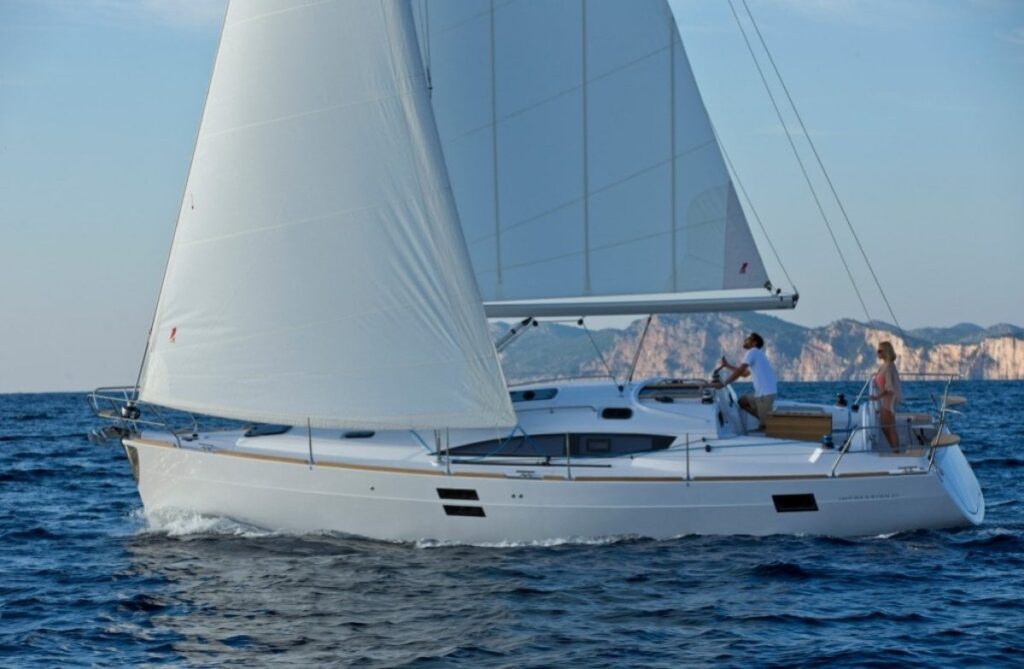 Evita, Elan Impression 40. Built in 2016, docked in Izola.