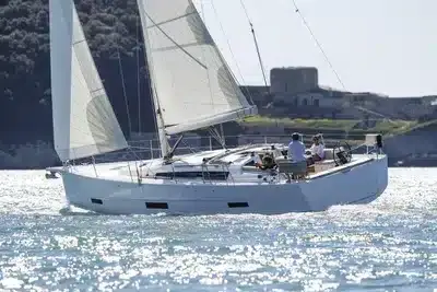 Barka, Dufour 385 gl. Built in 2018, docked in Izola.