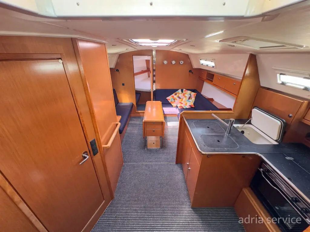 Sailboat Eleven - salon top view. Bavaria 36 Cruiser, built in 2011 and docked in IZOLA.