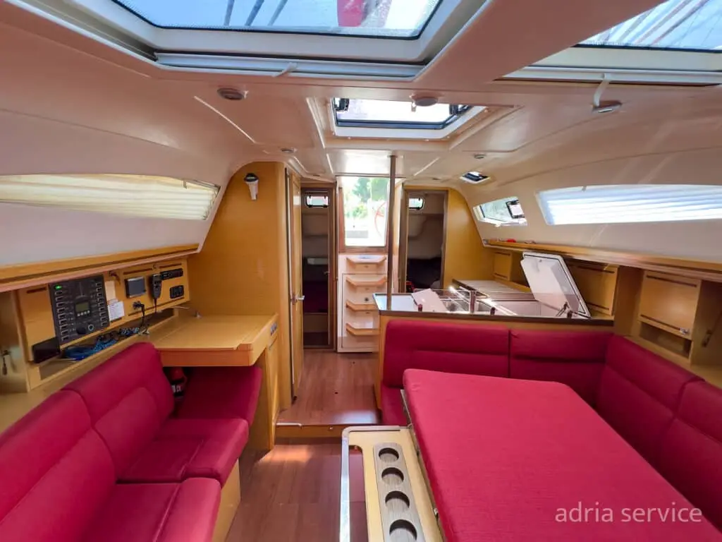 Sailboat Orca V- salon. Elan 394 Impression, built in 2012 and docked in IZOLA.