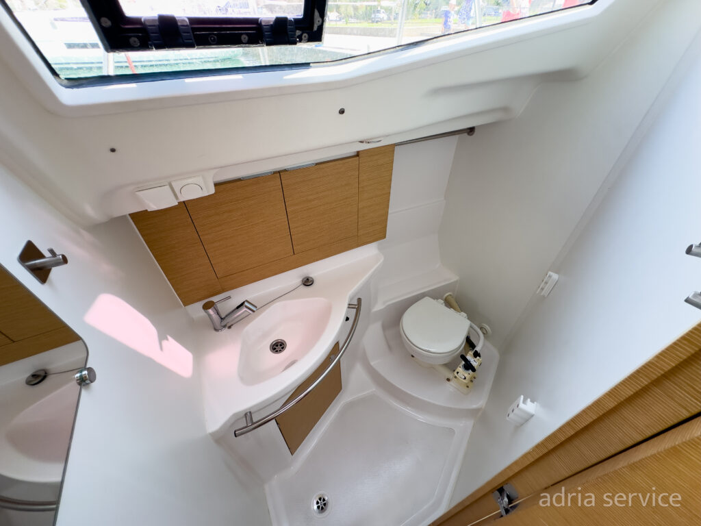 Sailboat Hope E - bathroom. Elan Impression 40, built in 2017 and docked in IZOLA.