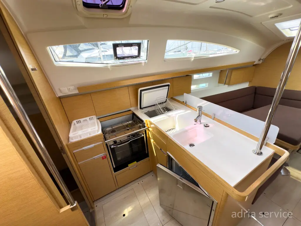 Sailboat Hope E - kitchen. Elan Impression 40, built in 2017 and docked in IZOLA.